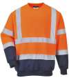 PW668 B306 Portwest Hi-Vis Two Tone Sweatshirt Orange / Navy colour image